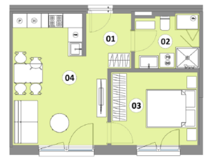 Stanovanje 11 - 45,12 m2