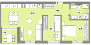 Stanovanje 12 - 72,68 m2