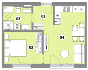 Stanovanje 13 - 45,30 m2