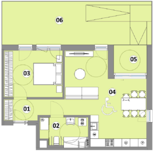 Stanovanje 06 - 69,5 m2